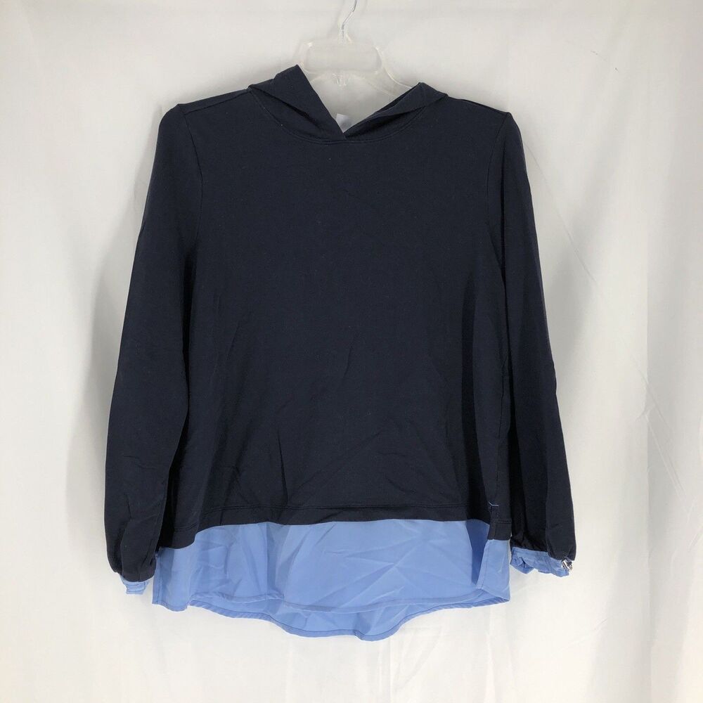 Chicos Zenergy Women’s Light weight Hoodie Navy Pullover Sz 3